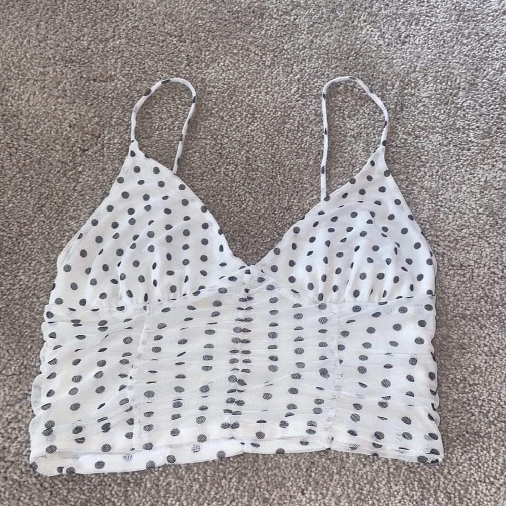 Women’s size medium urban outfitters polka dot crop top